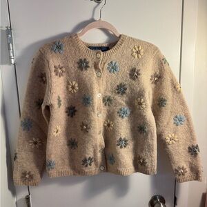Karen Scott wool floral sweater